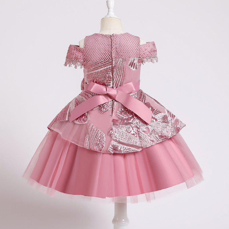 Toddler Ball Gowns Flower Girl Elegant Embroidery Irregular Princess Party Dress