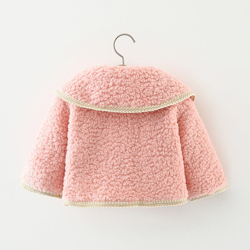 Baby Girl Pearl Button Coat