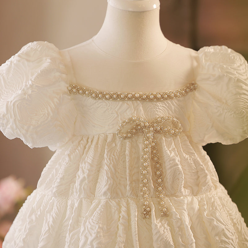 Flower Girl Dress Girl Princess Dress Summer Beaded Baptism Formal Dress