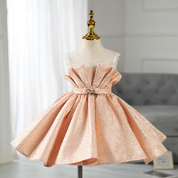 Flower Girl Dress Children Birthday Party Sleeveless Mesh Lace Puffy Princess Dress