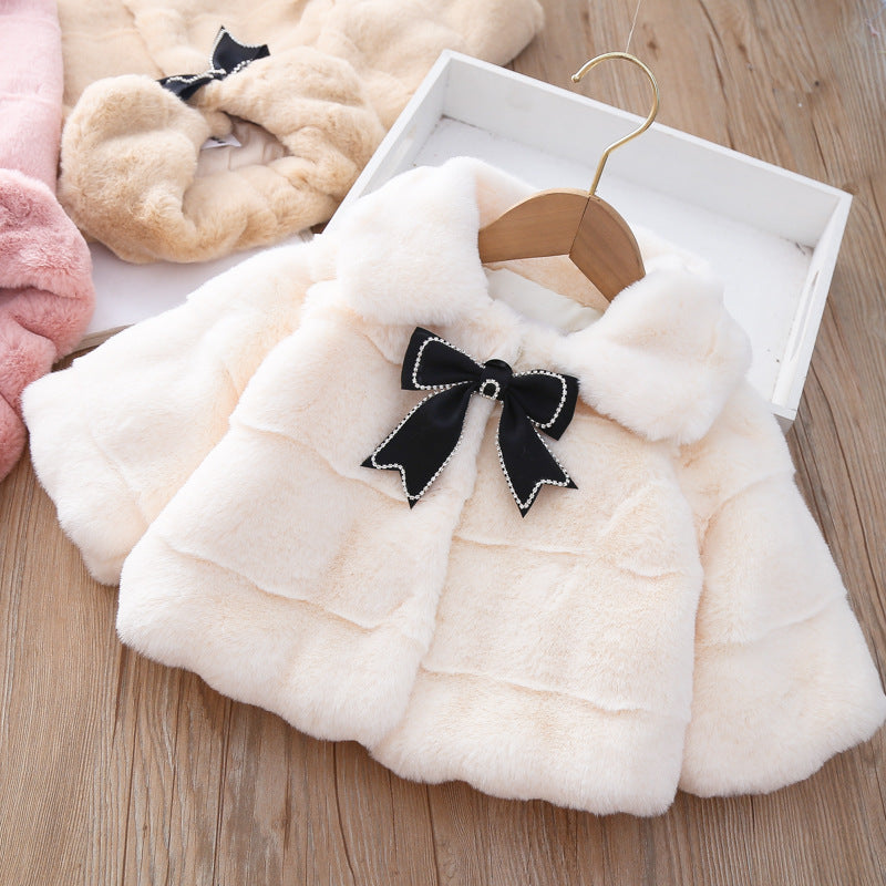 Baby Girls Bow Winter Coat