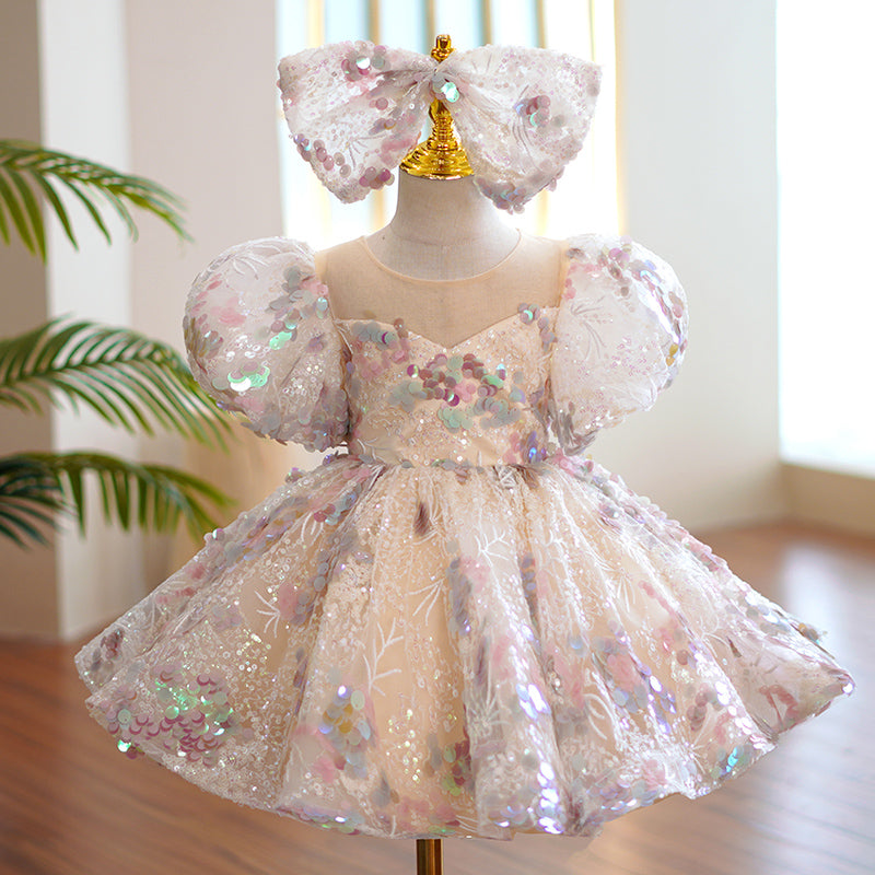 Girl Formal Dresses Baby Girl Gorgeous Colorful Sequins Dress Princess Party Dresses Easter Dress For Toddler, Multicolor / 1-2 Years (90cm) Girl Formal Dresses Baby Girl Gorgeous Colorful Sequins Dress Princess Party Dresses Easter Dress For Toddler, Multicolor / 1-2 Years (90cm)