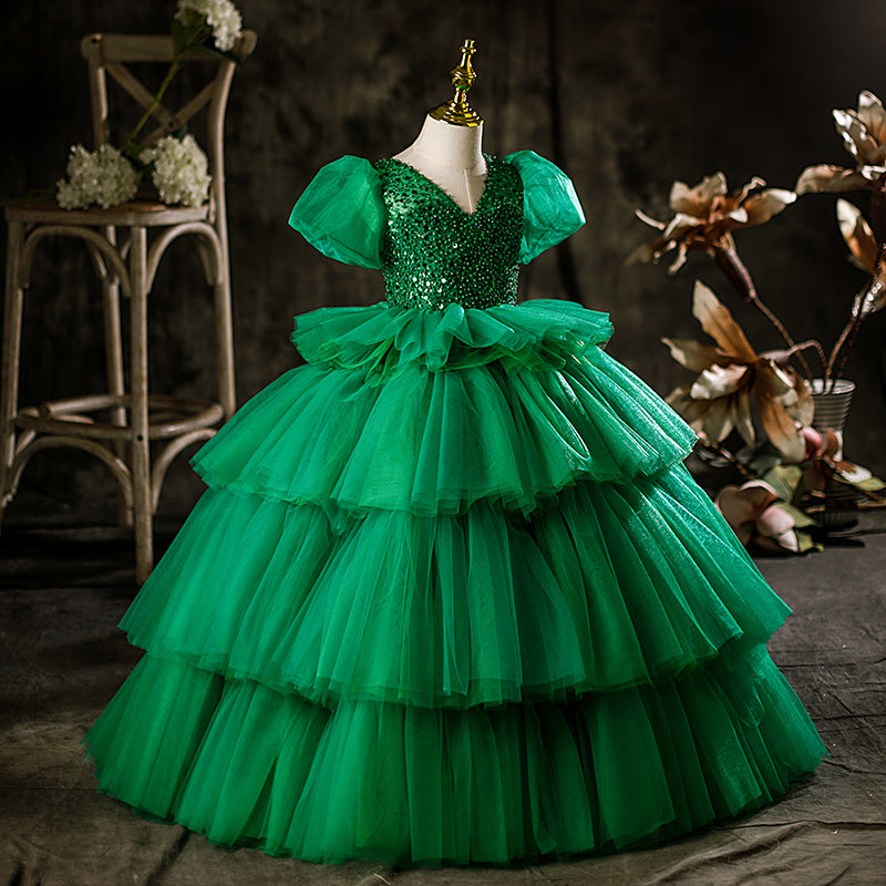 Green Little Girls Pageant Dresses Ball Gown Princess Dress 222194K fo –  Viniodress