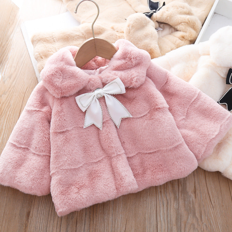 Baby Girls Bow Winter Coat