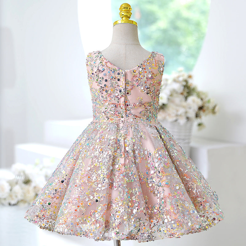 Cute Baby Girl Sequins Wedding Princess Dress