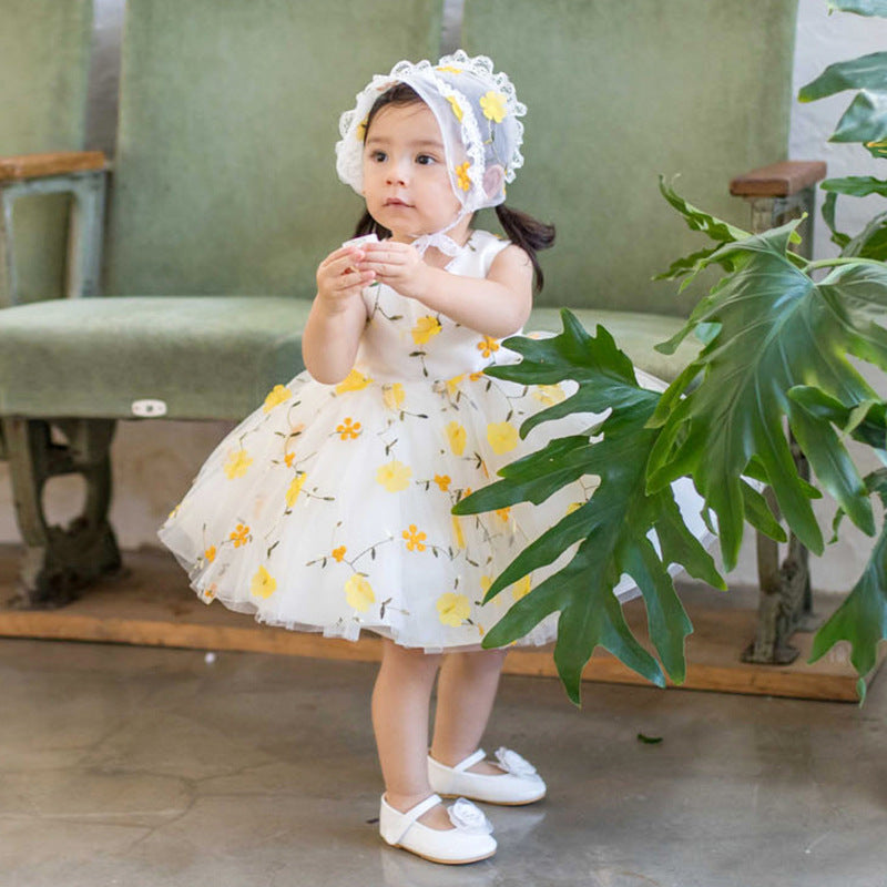 Baby Girl and Toddler Floral Puffy Flower Girl Dress Birthday Party Dress