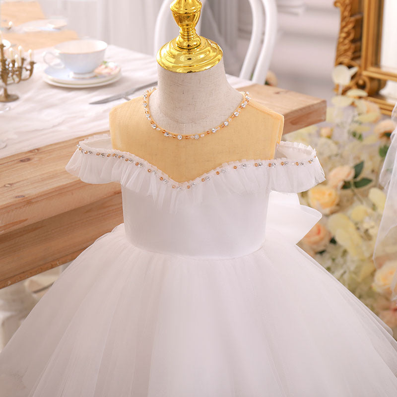 Toddler Ball Gowns Flower Girl Birthday Gold White Baptism Communion P marryshe Toddler Ball Gowns Flower Girl Birthday Gold White Baptism Communion P marryshe