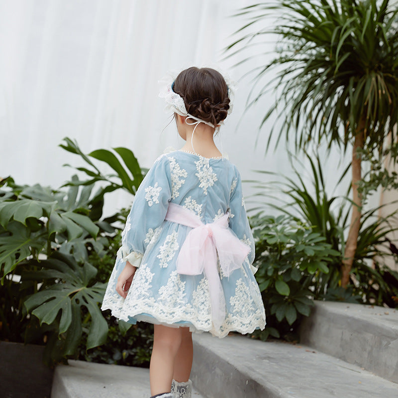 Toddler Prom Dress Little Girl Lolita Lace Floral Puff Communion Flower Girl Princess Dress