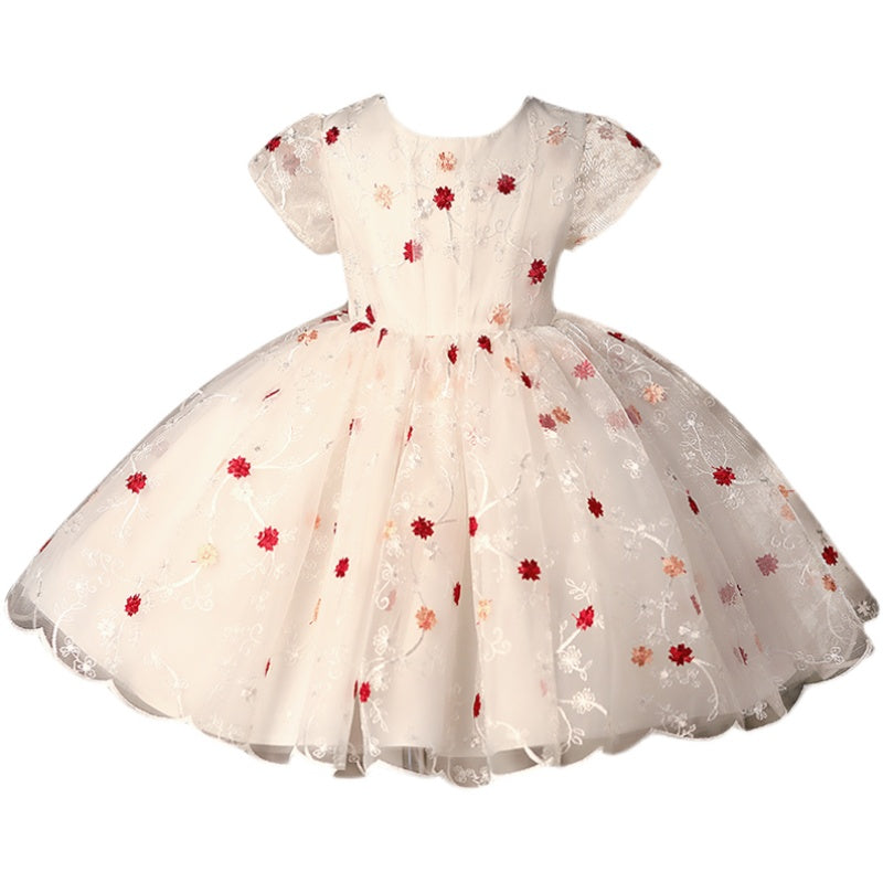First Communion Dress Baby Girl Retro Elegant Cute Formal Princess Dresses Toddler Prom Dress