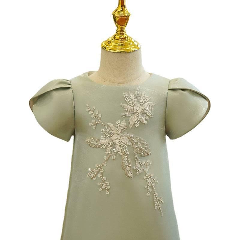 Baby Girl  Sequin Embroidery Birthday Princess Dress