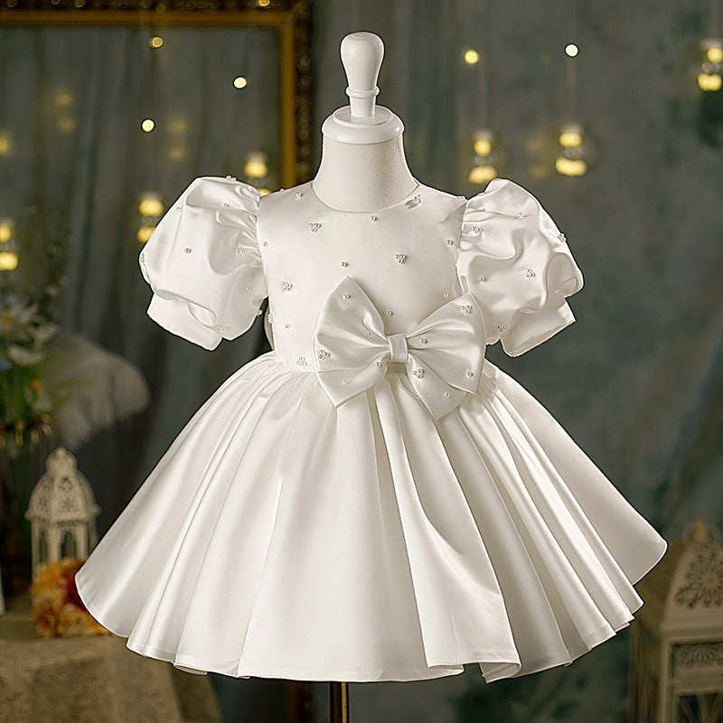 Flower Girl Dress Toddler Baptism Summer Autumn Beaded Bow Christening marryshe Flower Girl Dress Toddler Baptism Summer Autumn Beaded Bow Christening marryshe