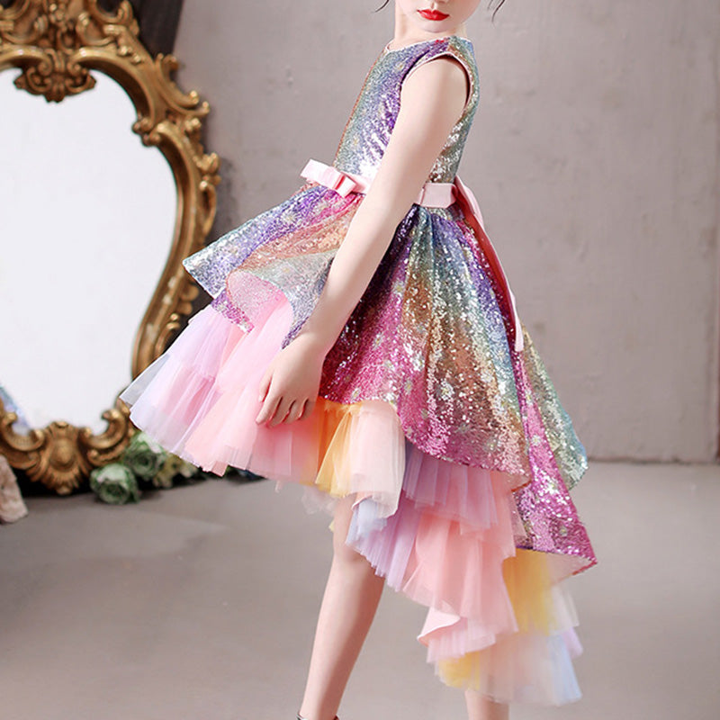 Flower Girl Dresses - Girls Pageant Dresses Gorgeous Lace Sleeveless Ball Gown Rainbow Formal Dress, Pink / 4-5 Years (120cm) Flower Girl Dresses - Girls Pageant Dresses Gorgeous Lace Sleeveless Ball Gown Rainbow Formal Dress, Pink / 4-5 Years (120cm)
