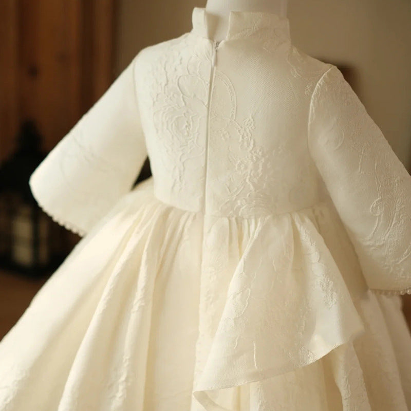 Black Friday Offer - Toddler Dress - Flower Girl Dress Toddler Autumn Winter Vintage Long Sleeve White Christening Dress, White / 2-3 Years (100cm) Black Friday Offer - Toddler Dress - Flower Girl Dress Toddler Autumn Winter Vintage Long Sleeve White Christening Dress, White / 2-3 Years (100cm)