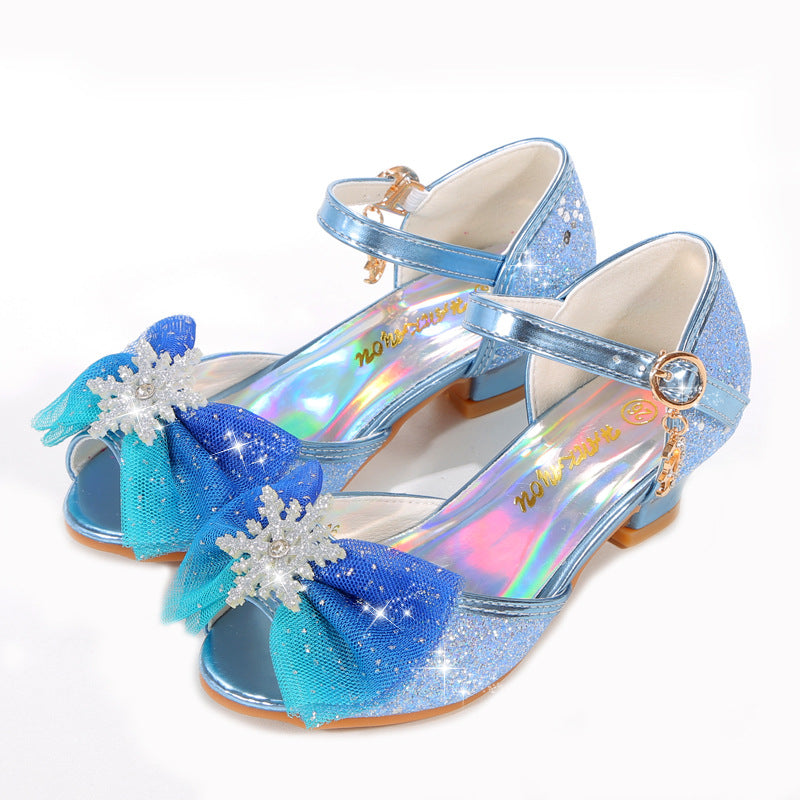 Baby Girls Snow Bow Sequin  Princess Shoes