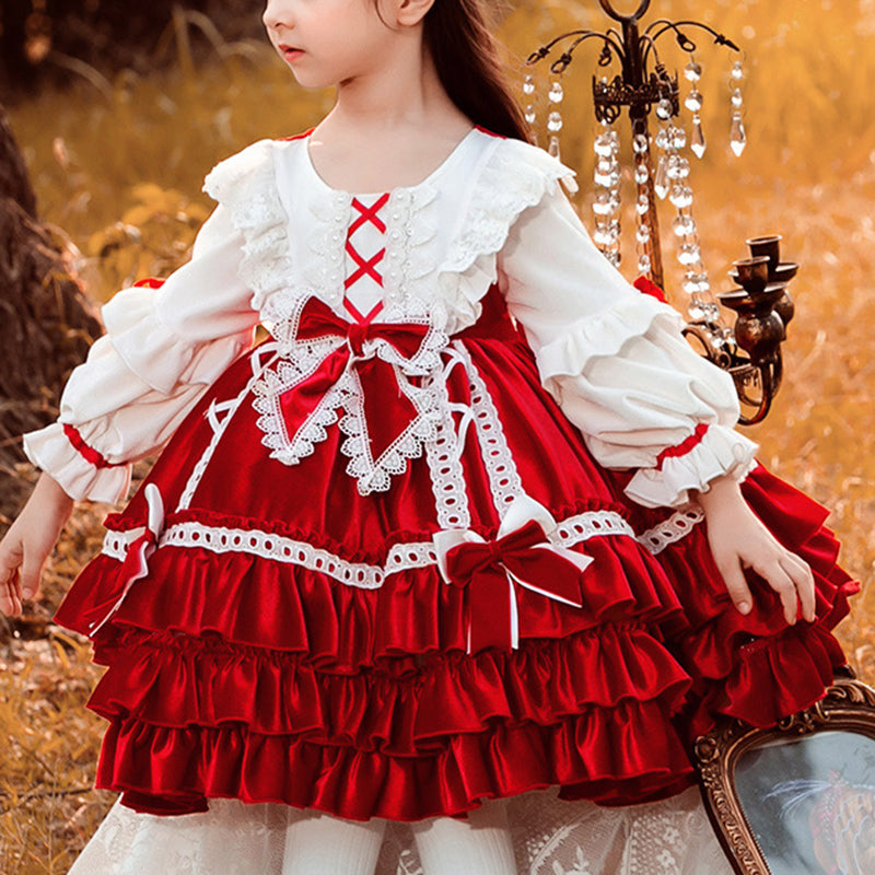 Baby Girl Dress Toddler Ball Gowns Christmas Lolita Velvet Fluffy Princess Dress