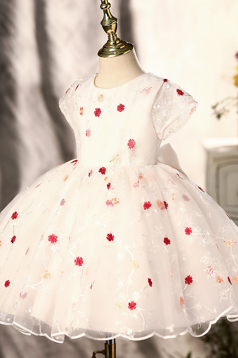 First Communion Dress Baby Girl Retro Elegant Cute Formal Princess Dresses Toddler Prom Dress