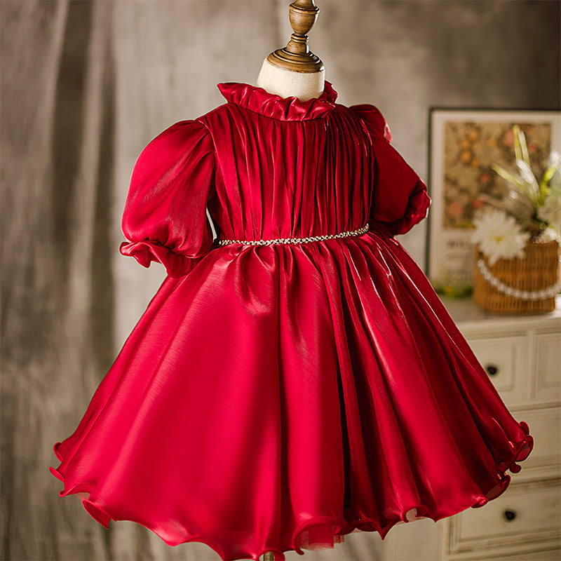 Girl Christmas Dress Baby Girl and Toddler Red Puffy Princess Birthday Party Dress Girl Christmas Dress Baby Girl and Toddler Red Puffy Princess Birthday Party Dress