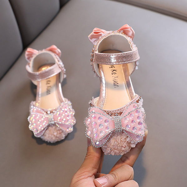 Baby Girl Summer Bow-knot Pearl Princess Sandals Beach Shoes