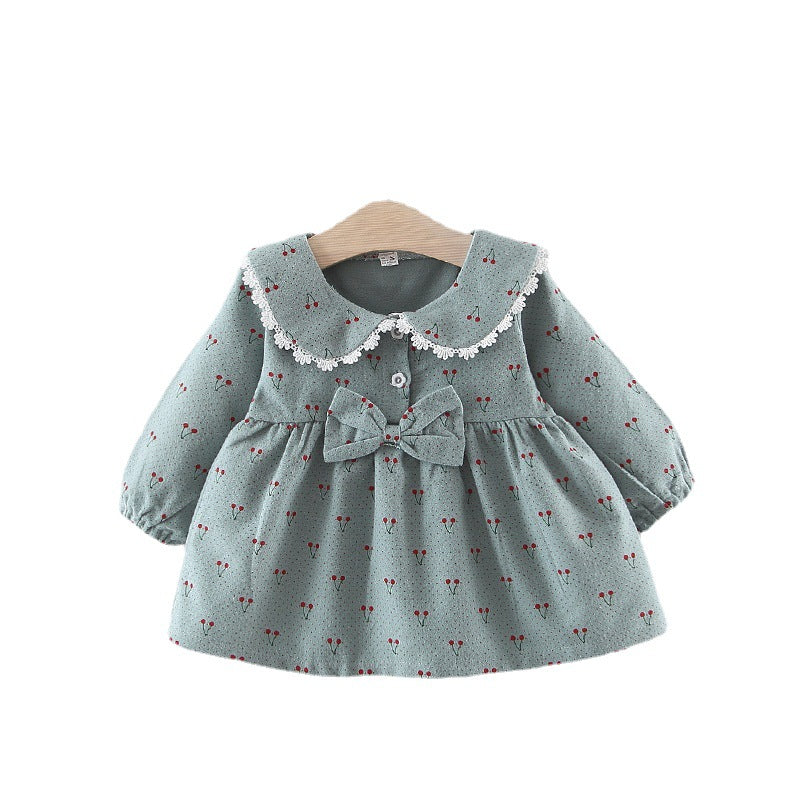 Baby Girls Autumn Printing Daily Dress