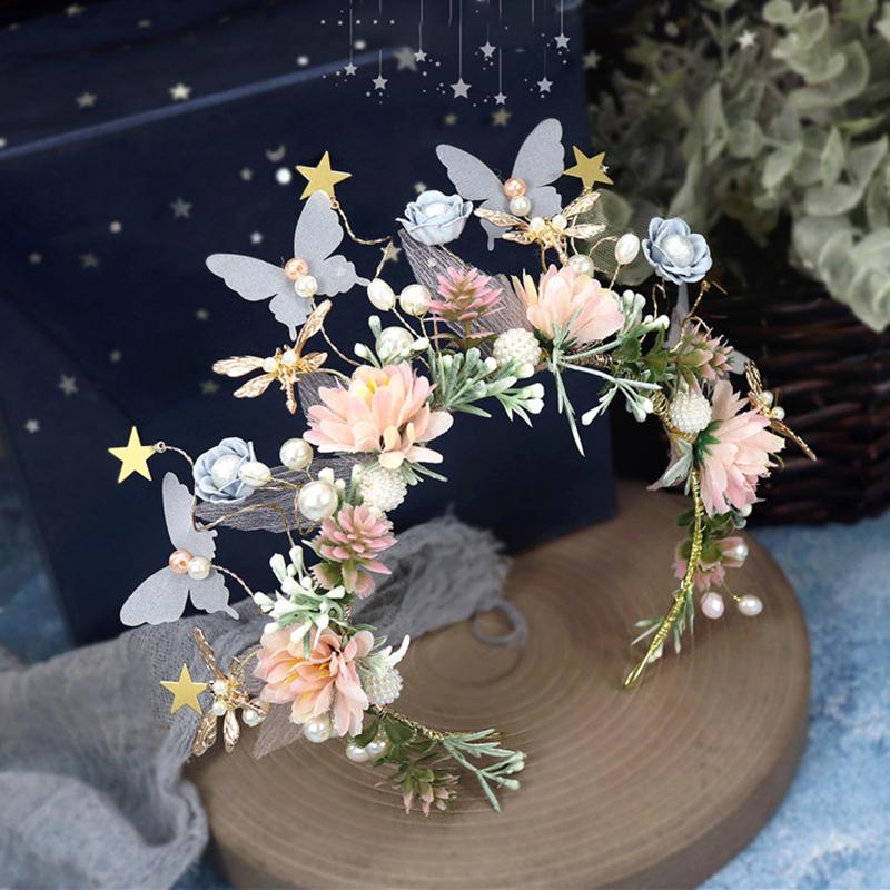 Flower Butterfly Child Crown Princess Corolla Headdress Girl Wreath