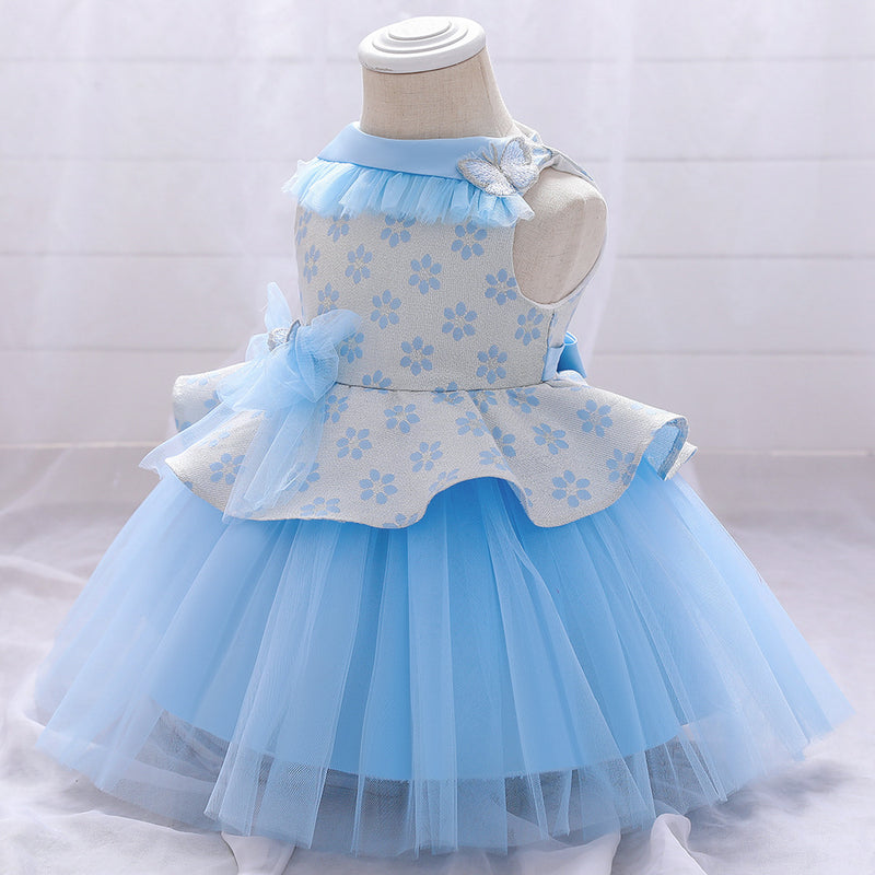 Baby Girl Summer Formal Princess Dress Girl Puffy Pageant Birthday Party Dress