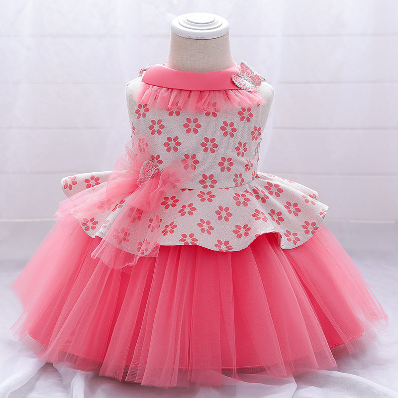 Baby Girl Summer Formal Princess Dress Girl Puffy Pageant Birthday Party Dress