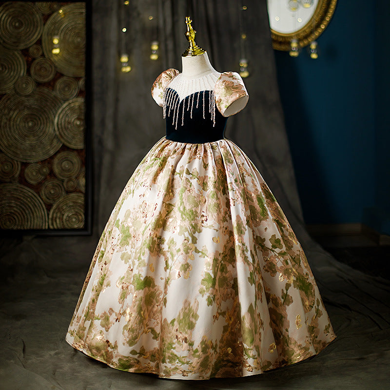 Luxury Elegant Girl Piano Princess Dress Luxury Elegant Girl Piano Princess Dress
