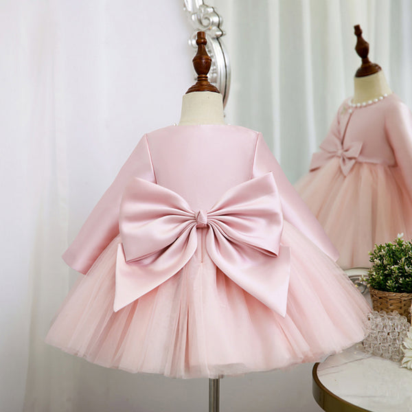 Baby Girl Princess Dress Autumn Bow Puffy Toddler Birthday Party Dress Girl Formal Dresses
