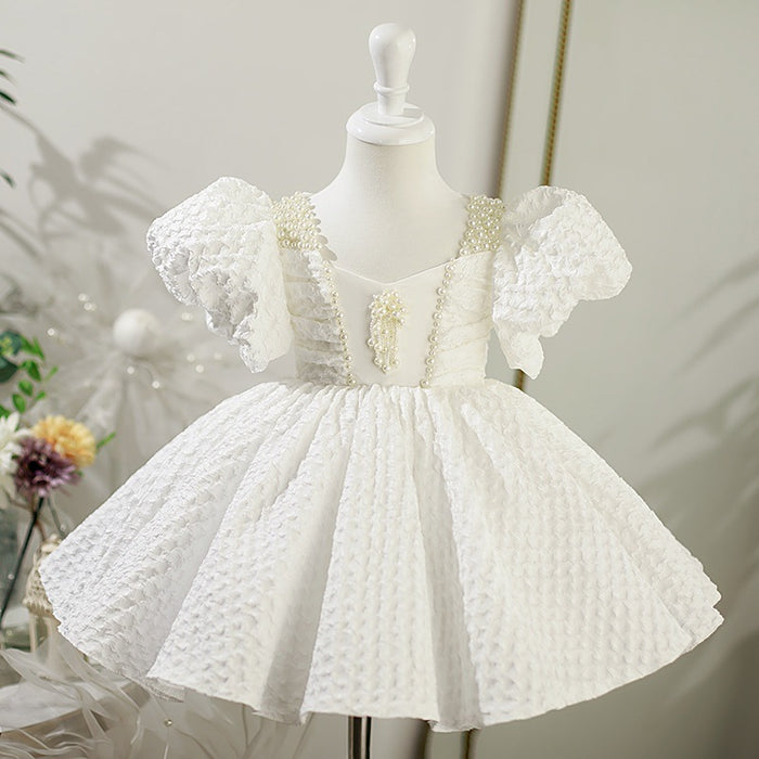 Girls Wedding Princess Sleeve Puffy Dress