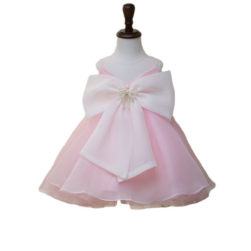 Girl Formal Dresses Baby Girl Summer Big Bow Cake Fluffy Ball Gowns Princess Dresses