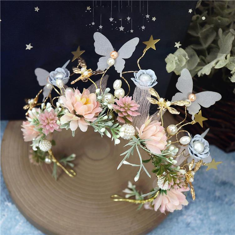 Flower Butterfly Child Crown Princess Corolla Headdress Girl Wreath