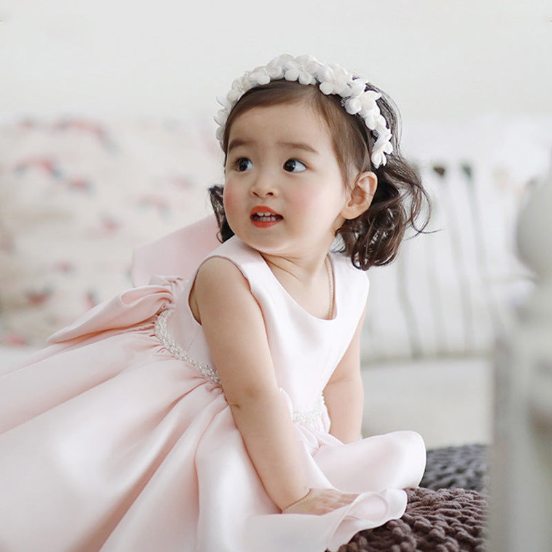 Baby Girl Autumn Cute Pink Birthday Princess Dress