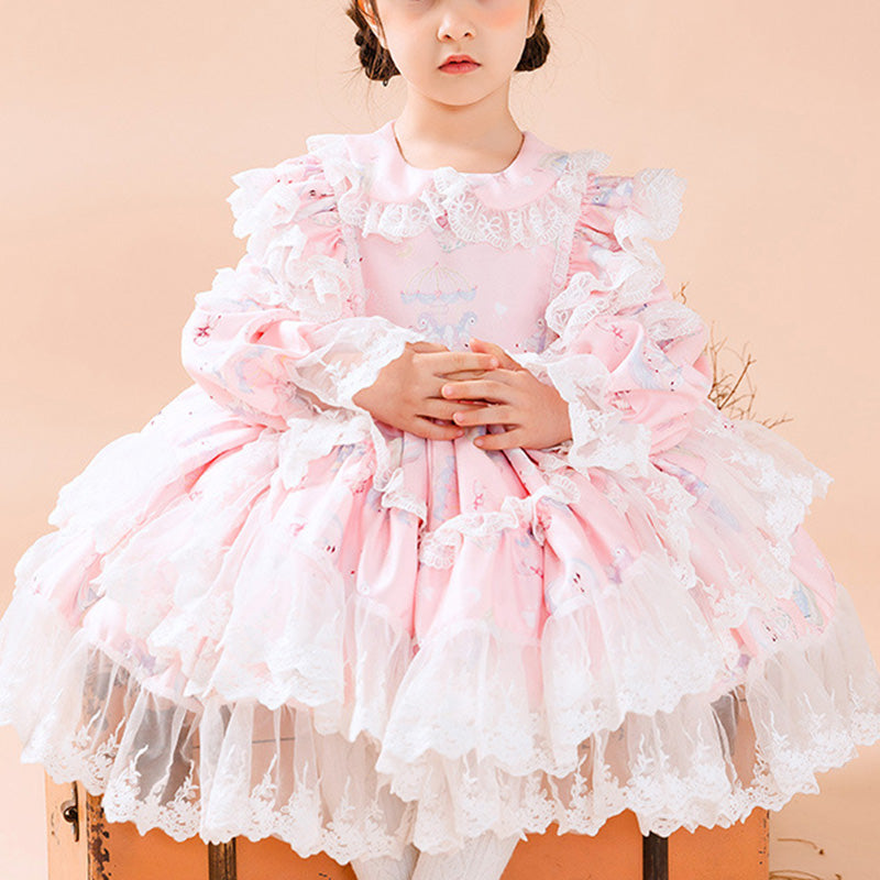 Black Friday Offer - Toddler Dress - Baby Girl Pink Long Sleeve Lolita Lace Dresses Girl Princess Party Dresses, Pink / 1-2 Years (90cm) Black Friday Offer - Toddler Dress - Baby Girl Pink Long Sleeve Lolita Lace Dresses Girl Princess Party Dresses, Pink / 1-2 Years (90cm)