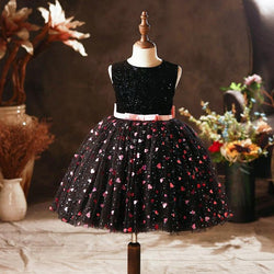 Girls Birthday Formal Dress Baby Girl Christmas Dress Toddler Sequins Puffy Ball Gowns