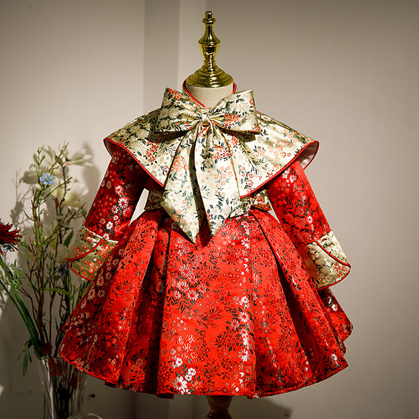 Cute Baby Red Winter Princess Dress