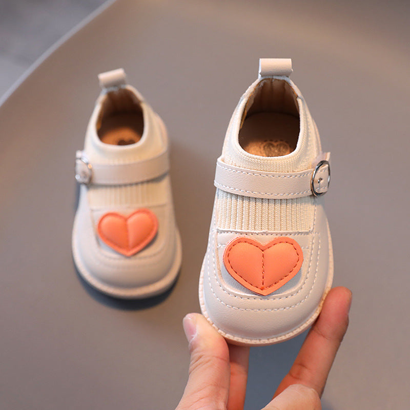 Baby Girl Soft-soled Heart Shoes