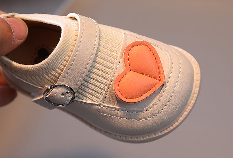 Baby Girl Soft-soled Heart Shoes