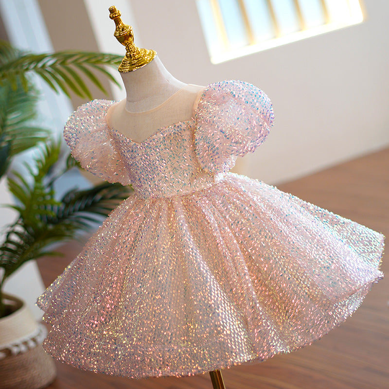 Gifthie Pink Princess Baby- Toddler- Big Girl Elegant Ball - Party- Christmas Dress