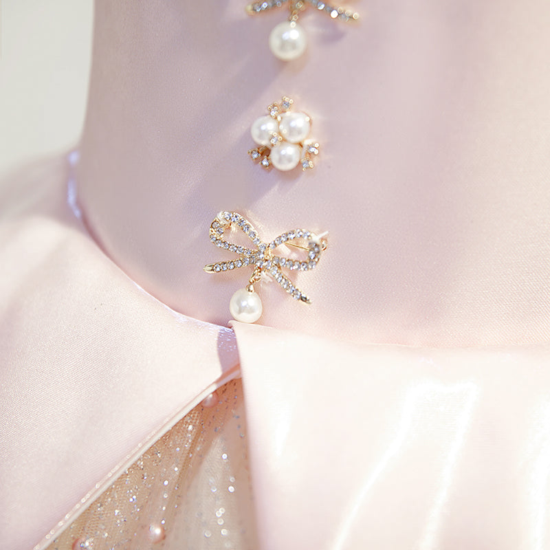 Flower Girl Dress girl Summer Pink Pageant Bead Birthday Wedding Formal Dress