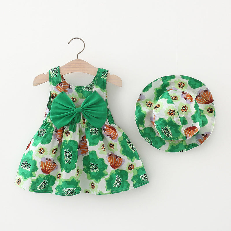 Infant Daily Dress Toddler Cute Floral Printing Casual Princess Dress