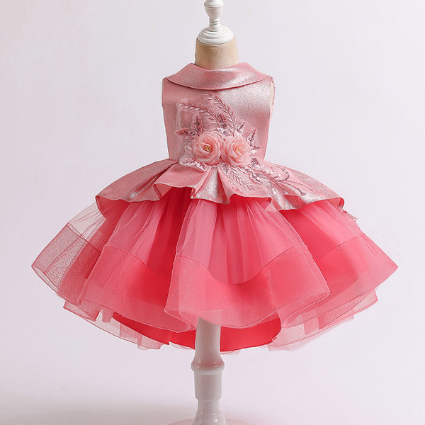 Embroidered Mesh Cake Princess Dress