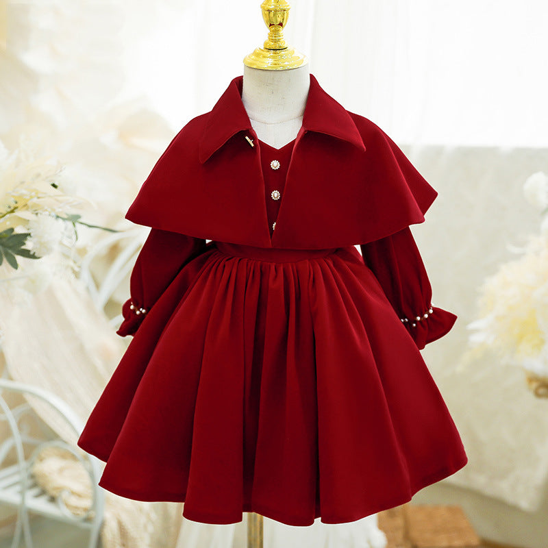 Winter Baby Lapel Dress