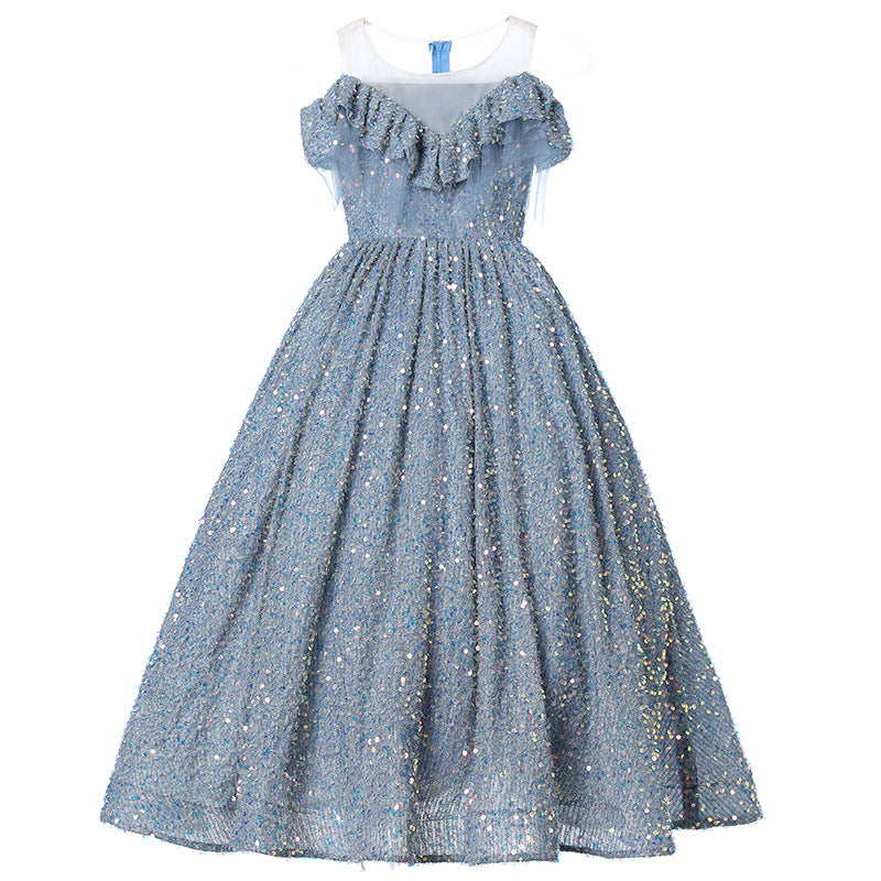 Sequin V-neck Princess Dress
