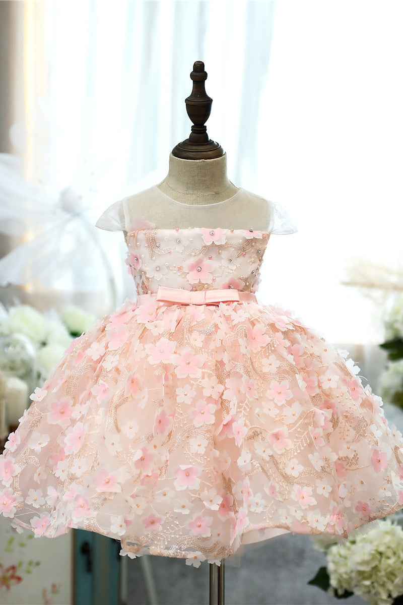 Baby Girl Pageant Dresses Toddler Elegant Puffy Cute Birthday Party Prom Dress