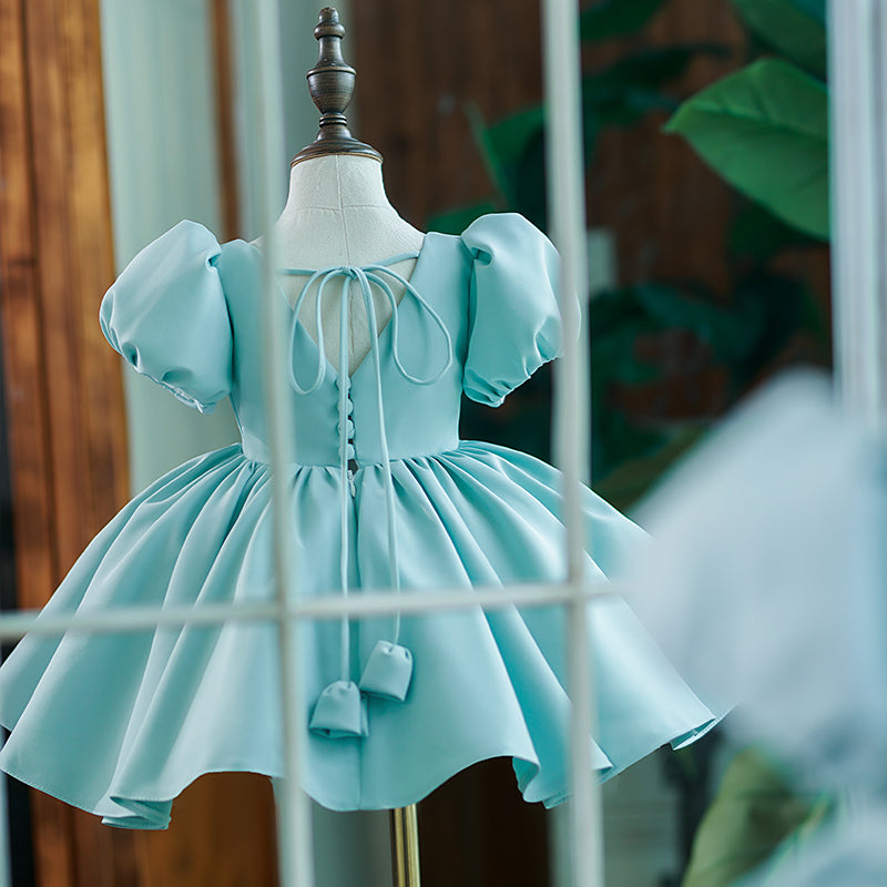 Baby Girl Birthday Party Dress Toddler Summer Puff Sleeves Wedding Princess Dress