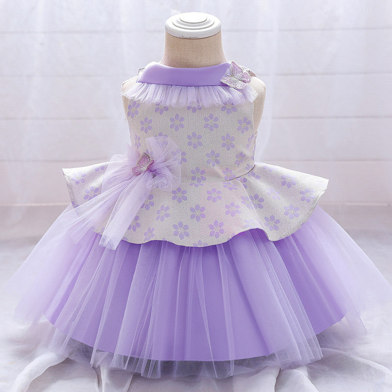 Baby Girl Summer Formal Princess Dress Girl Puffy Pageant Birthday Party Dress