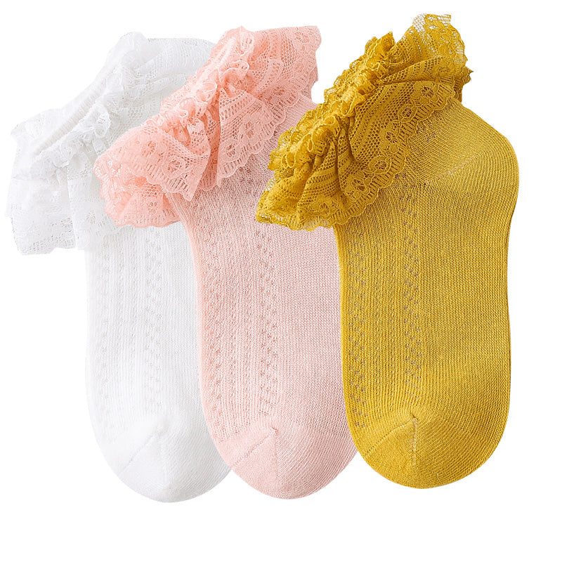 Girls Summer Mesh Lace Princess Socks