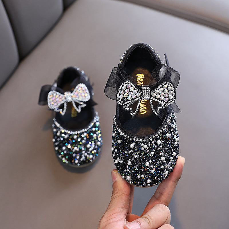 Summer Baby Girl Rhinestone Ribbon Princess Shoes