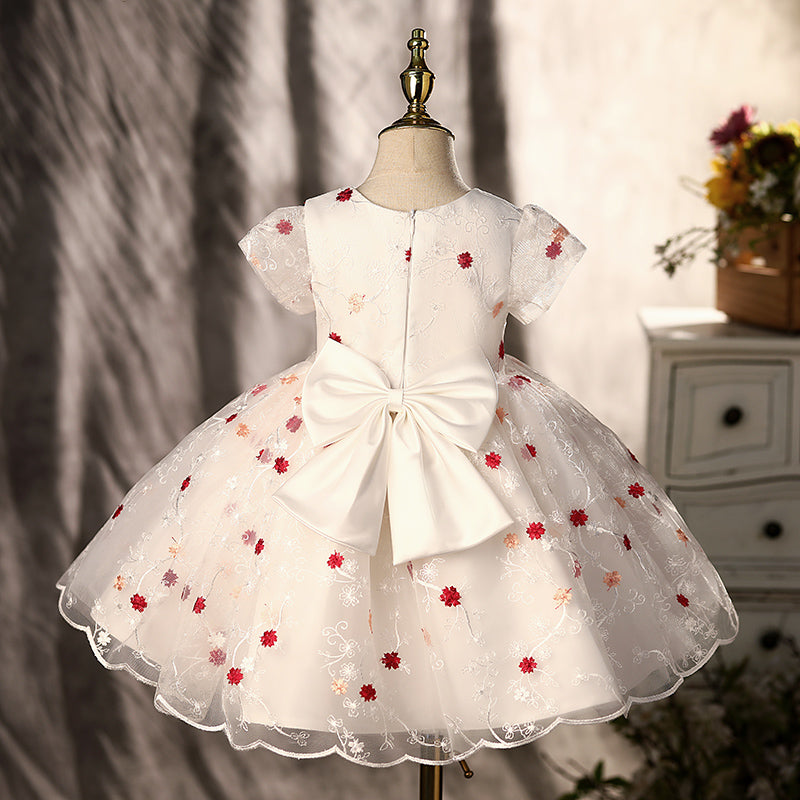 First Communion Dress Baby Girl Retro Elegant Cute Formal Princess Dresses Toddler Prom Dress