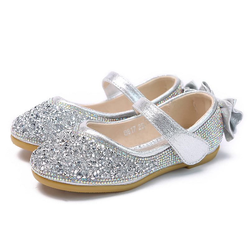 Baby Girl Princess Shoes Cozy Bow Sequin Dress Shoes